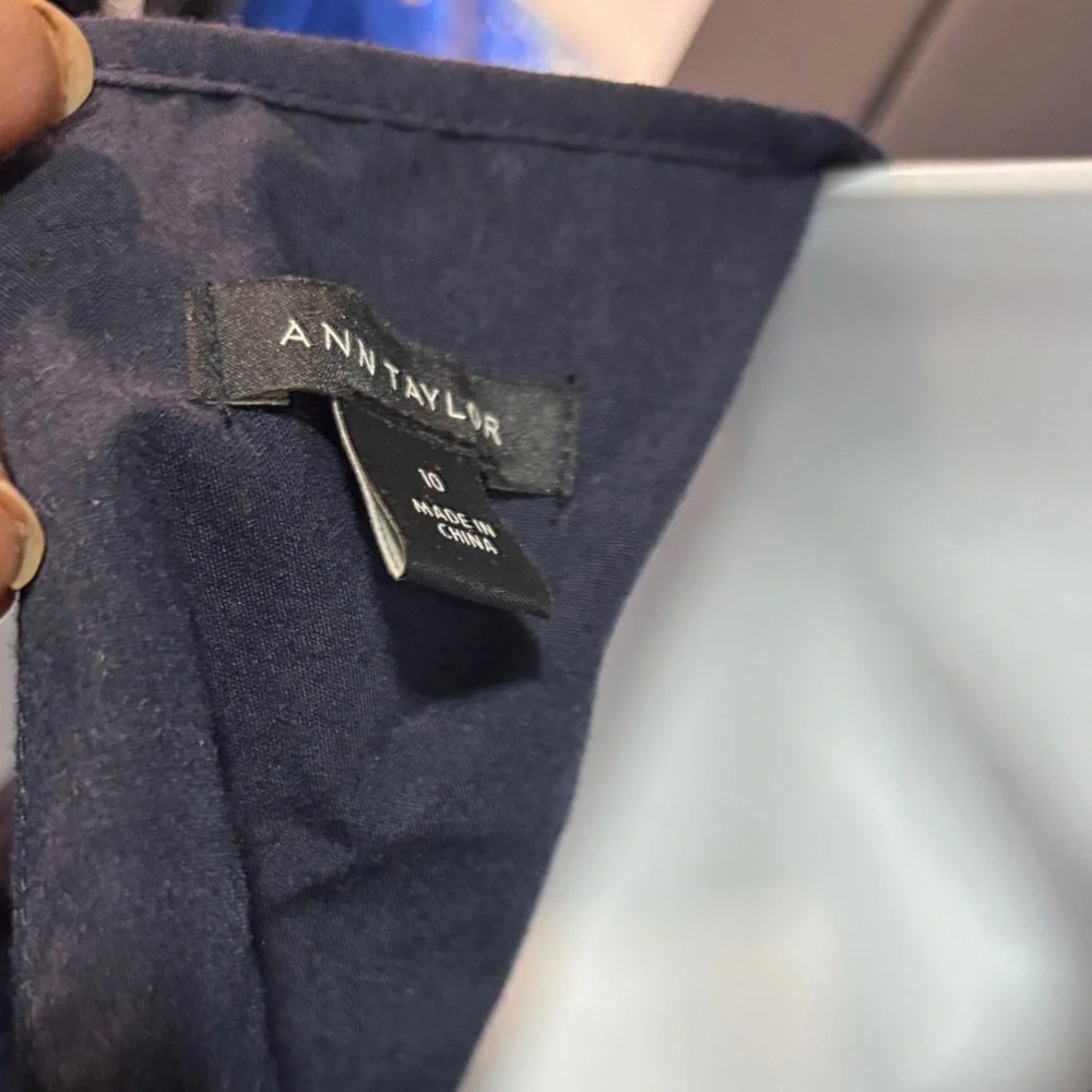 Ann Taylor Navy Sleeveless Midi Dress - Picture 7 of 7